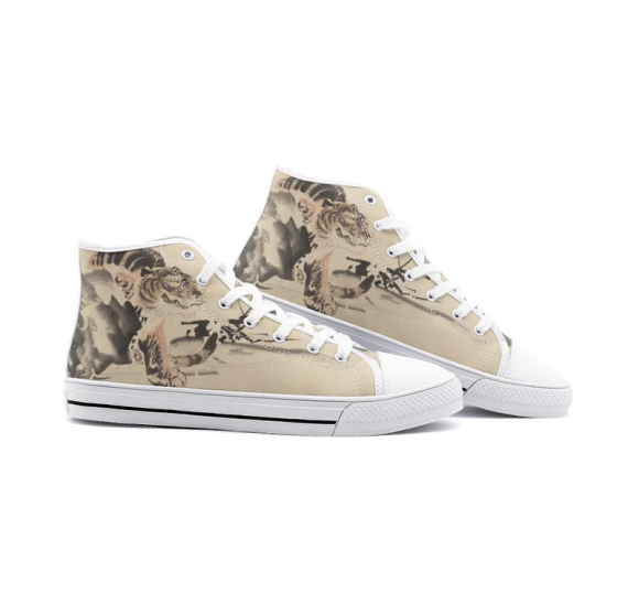 Tiger Head High Top Canvas Shoes