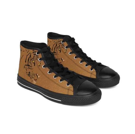 Stylish Tiger Head Print High Tops